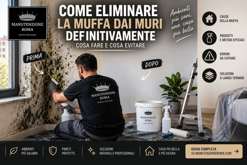 Come eliminare la muffa dai muri definitivamente: cosa fare e cosa evitare