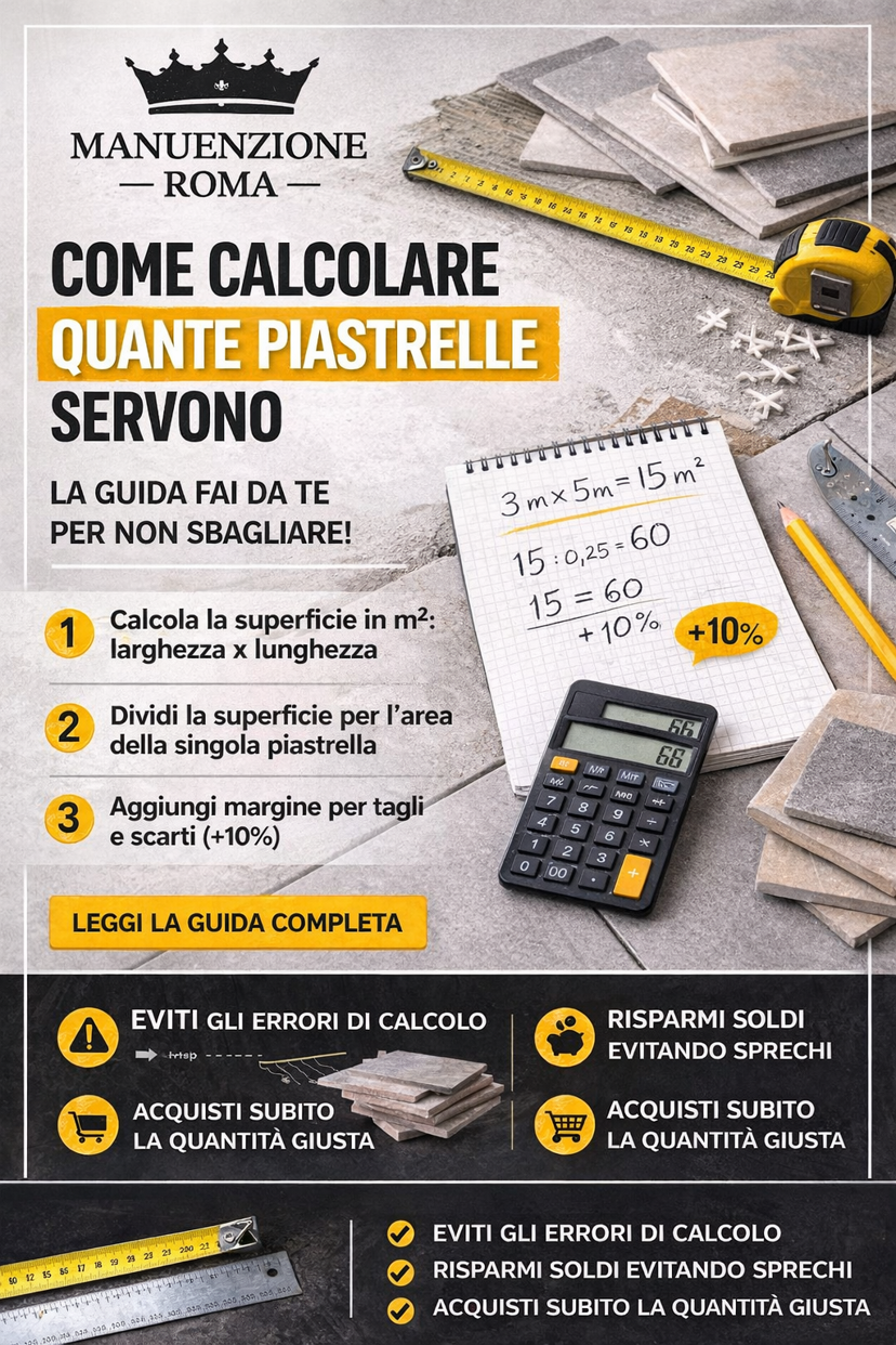 Come calcolare quante piastrelle servono: guida fai da te semplice e precisa