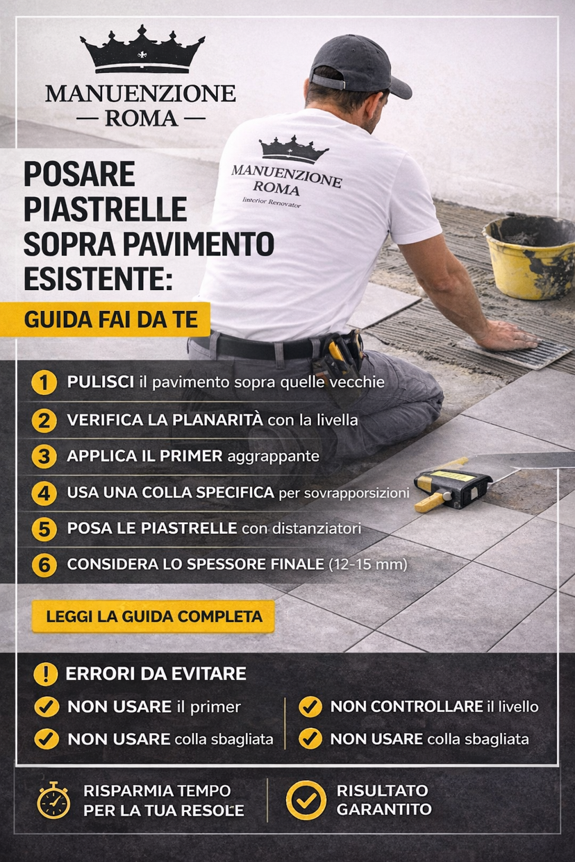 Posare piastrelle sopra pavimento esistente: guida fai da te