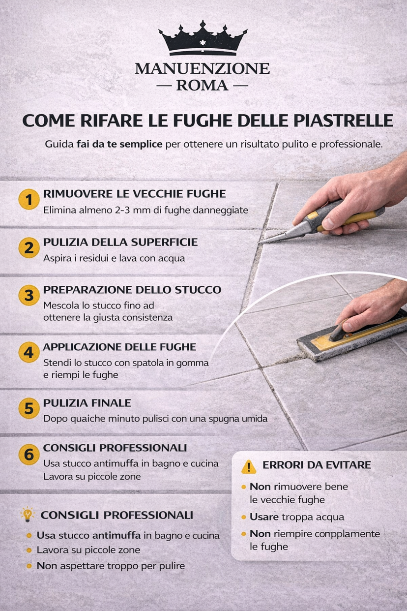 Come rifare le fughe delle piastrelle: guida fai da te semplice